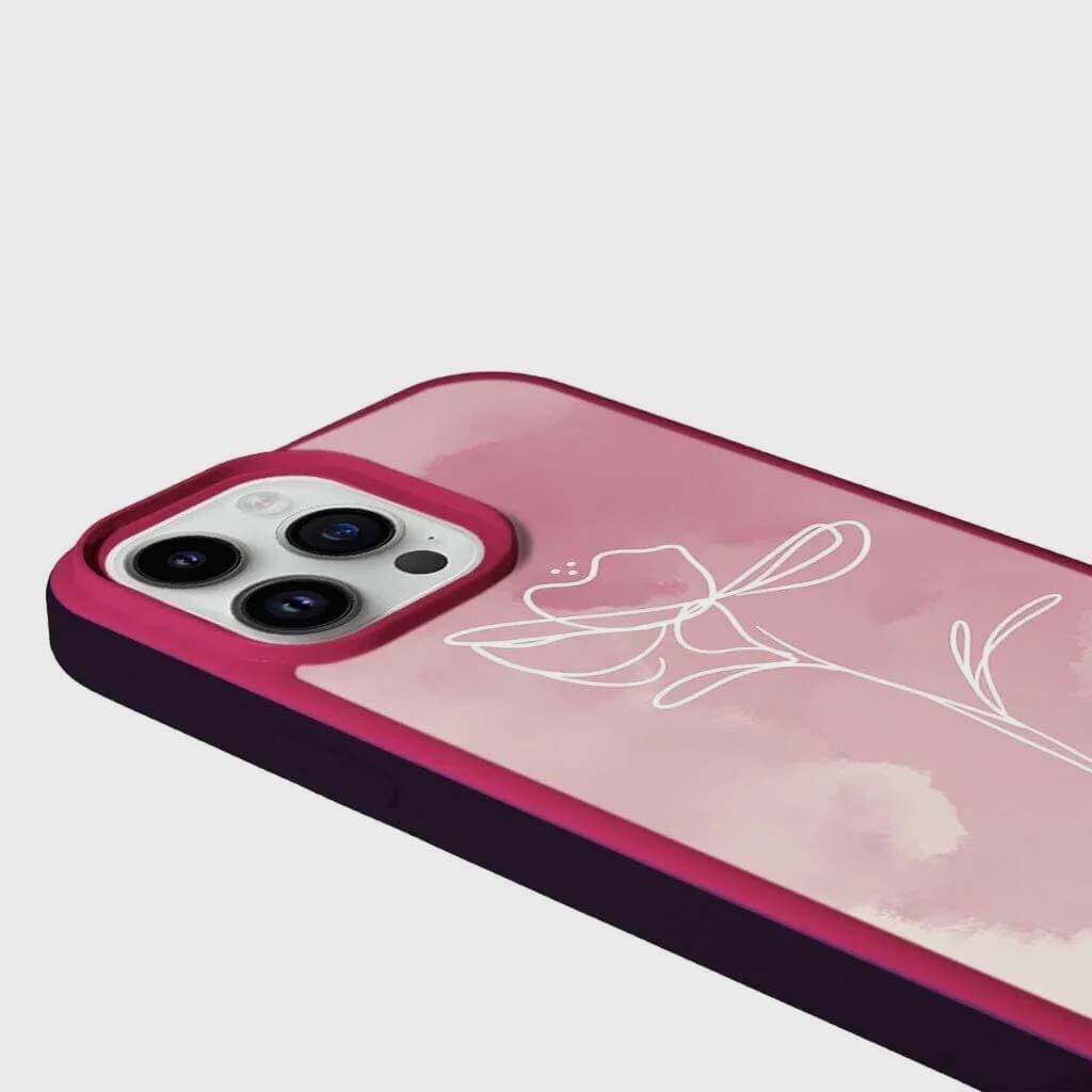 iPhone 15 Pro Max Case With MagSafe - Pink Flower