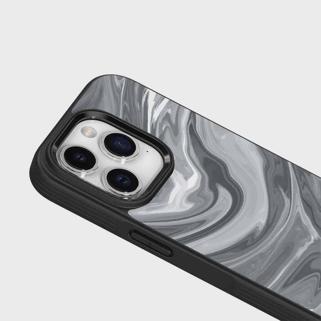 iPhone 15 Pro Max Case With MagSafe - Black Swirl