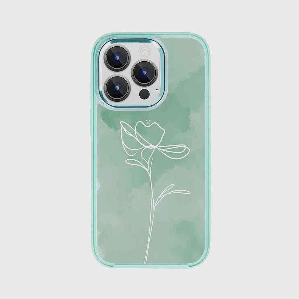 iPhone 15 Pro Case With MagSafe - Green Flower