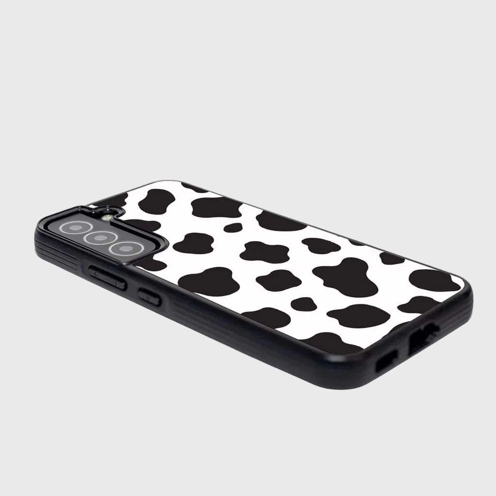 Black Cow Print Samsung Galaxy S22 Plus Case