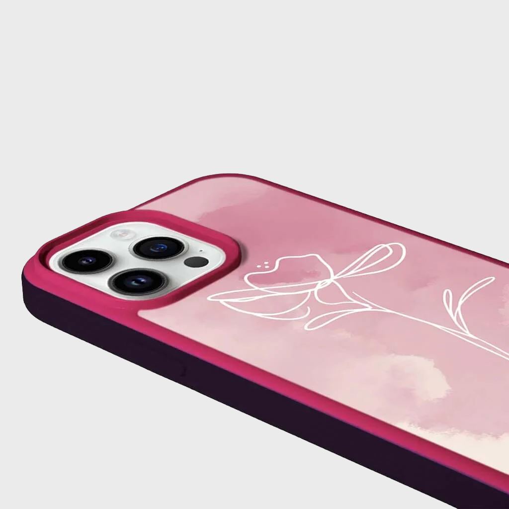 MagSafe iPhone 14 Pro Pink Flower Case