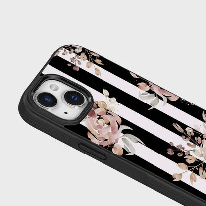 iPhone 15 Case With MagSafe - Black Flower