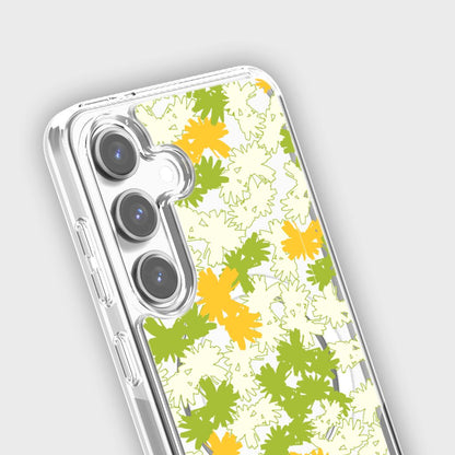 Samsung Galaxy S24 Clear Case - Yellow Dandelion Design