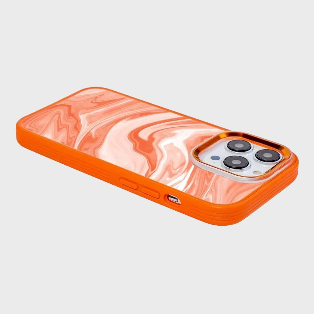 MagSafe iPhone 14 Pro Orange Swirl Case