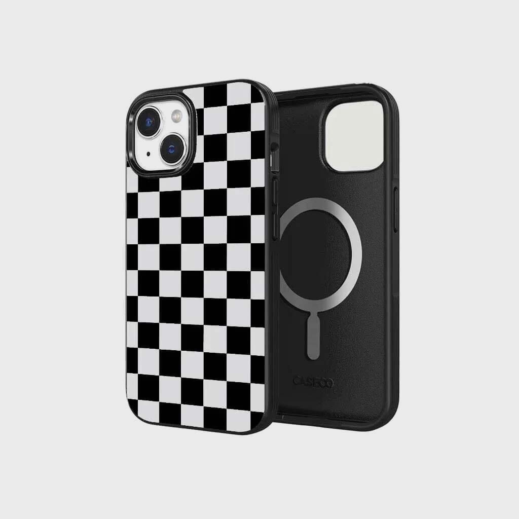 iPhone 16e Case With MagSafe - Black Checkerboard