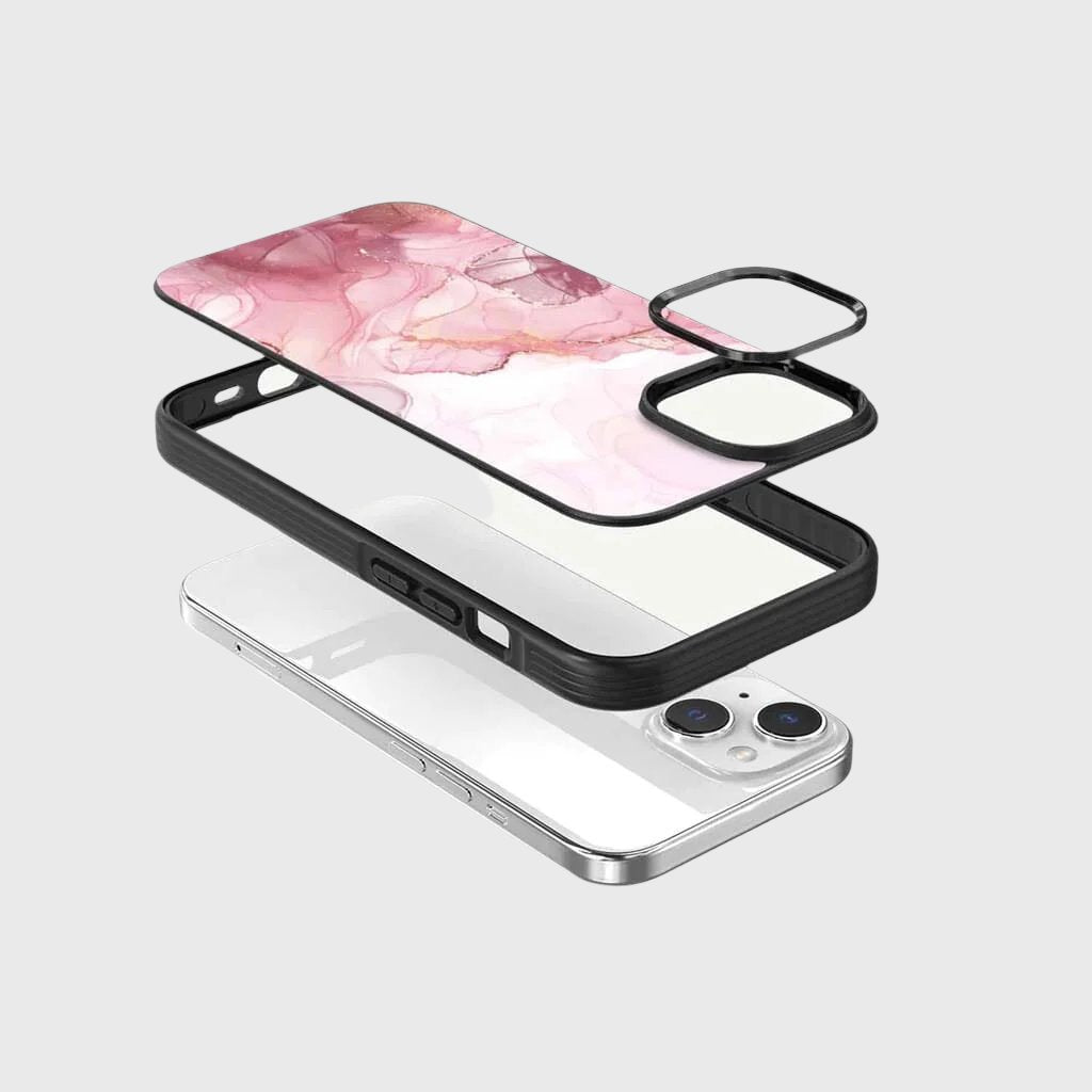 iPhone 15 Plus Case With MagSafe - Pink Marble