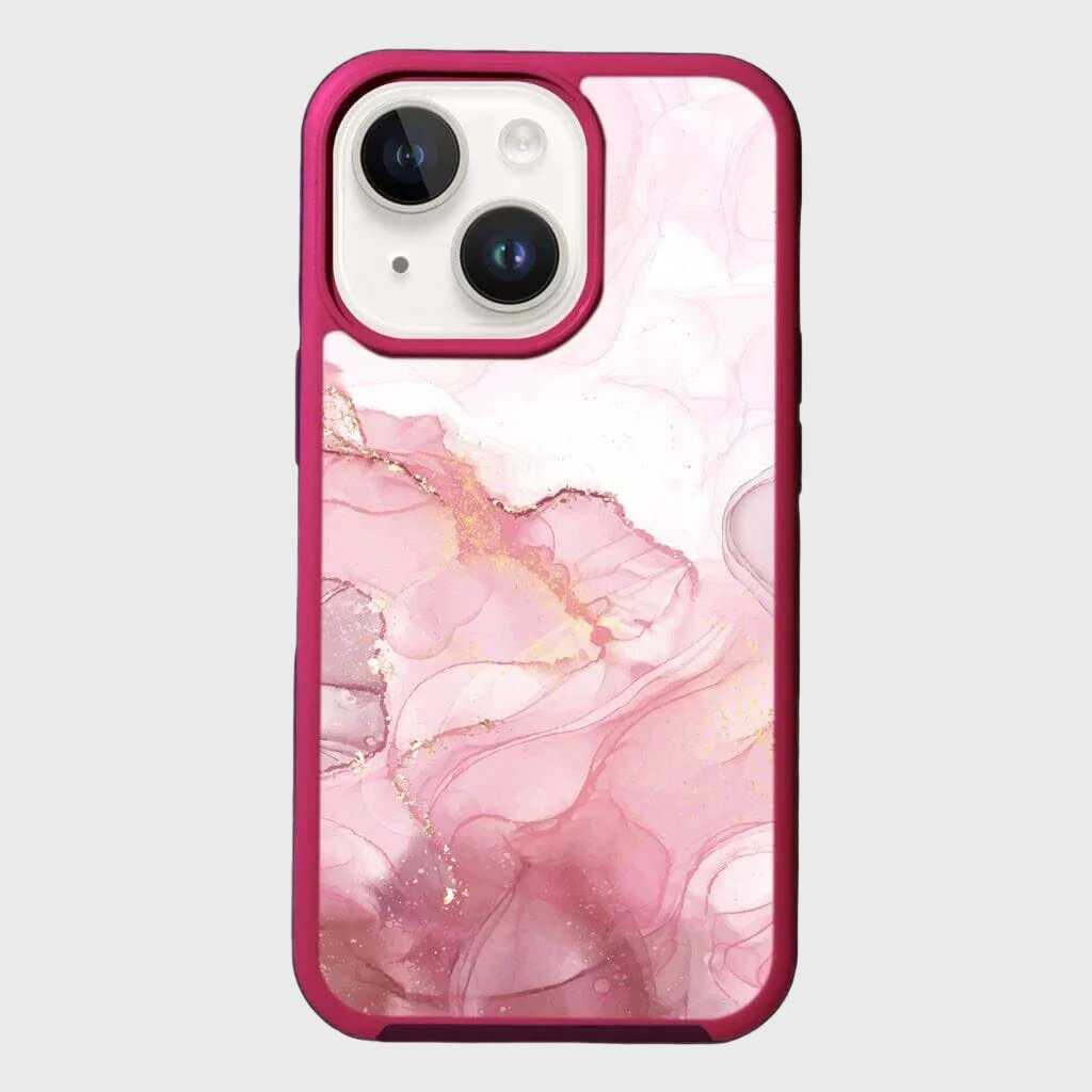 MagSafe iPhone 14 Pink Marble Case