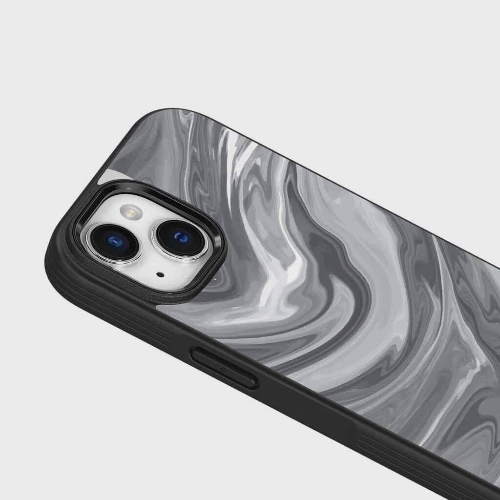 iPhone 15 Case With MagSafe - Black Swirl