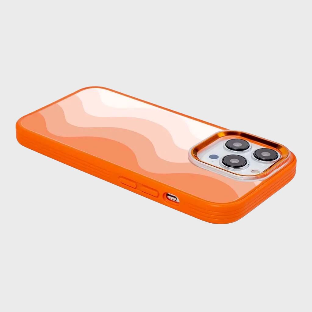 MagSafe iPhone 14 Pro Orange Wave Case