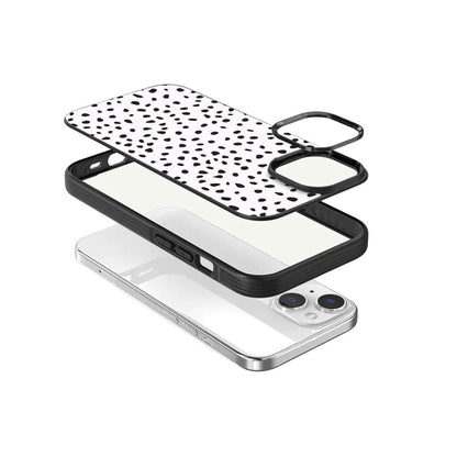 iPhone 16e Case With MagSafe - White Polka