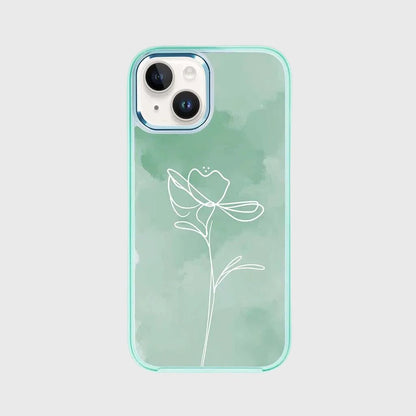 iPhone 15 Plus Case With MagSafe - Green Flower