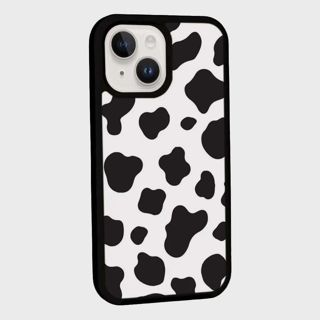 MagSafe iPhone 14 Black Cow Print Case