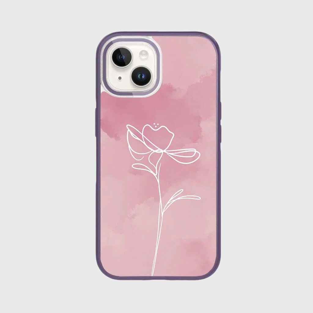 iPhone 15 Plus Case With MagSafe - Pink Flower Case