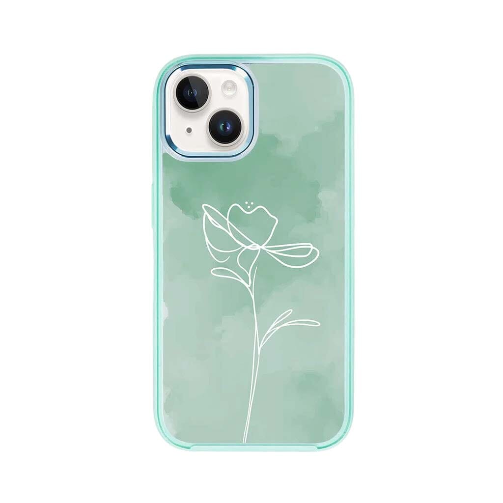 iPhone 15 Case With MagSafe - Green Flower