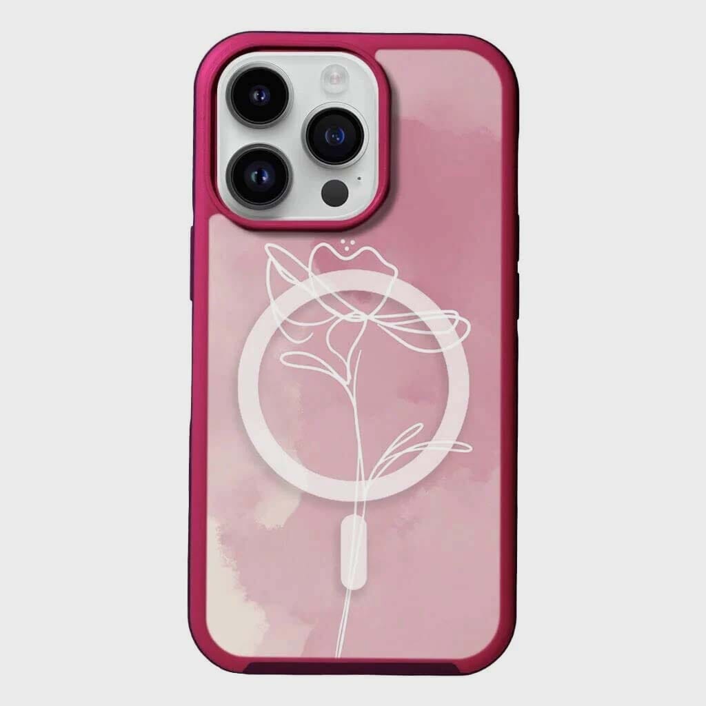 MagSafe iPhone 13 Pro Max Pink Flower Case