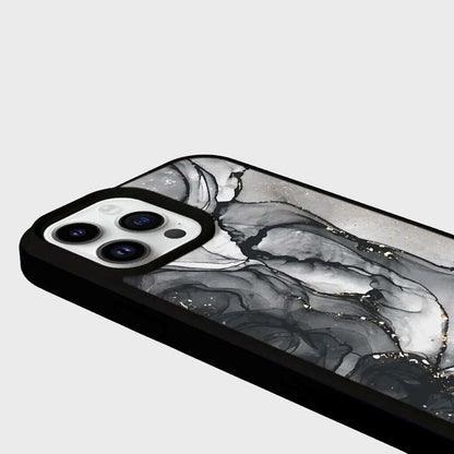 MagSafe iPhone 14 Pro Black Marble Case