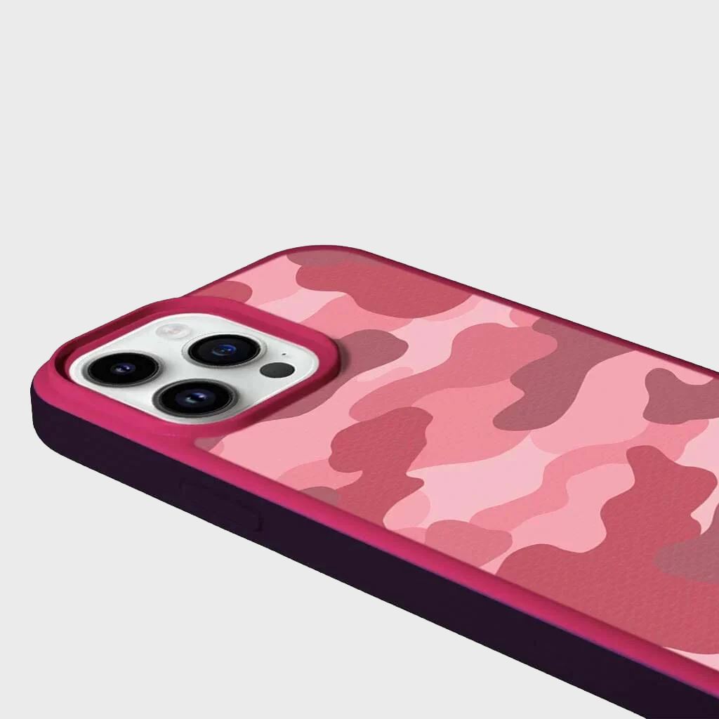 MagSafe iPhone 14 Pro Max Pink Camo Case