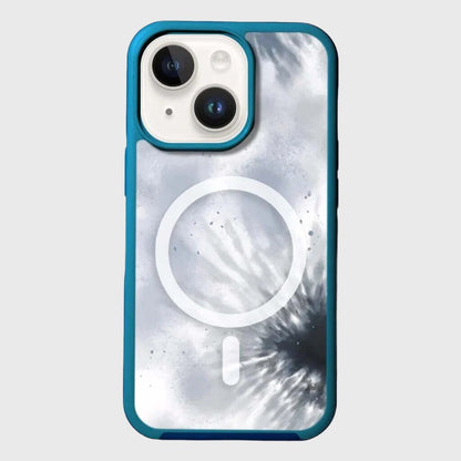 MagSafe iPhone 14 Plus Blue Tie Dye Case