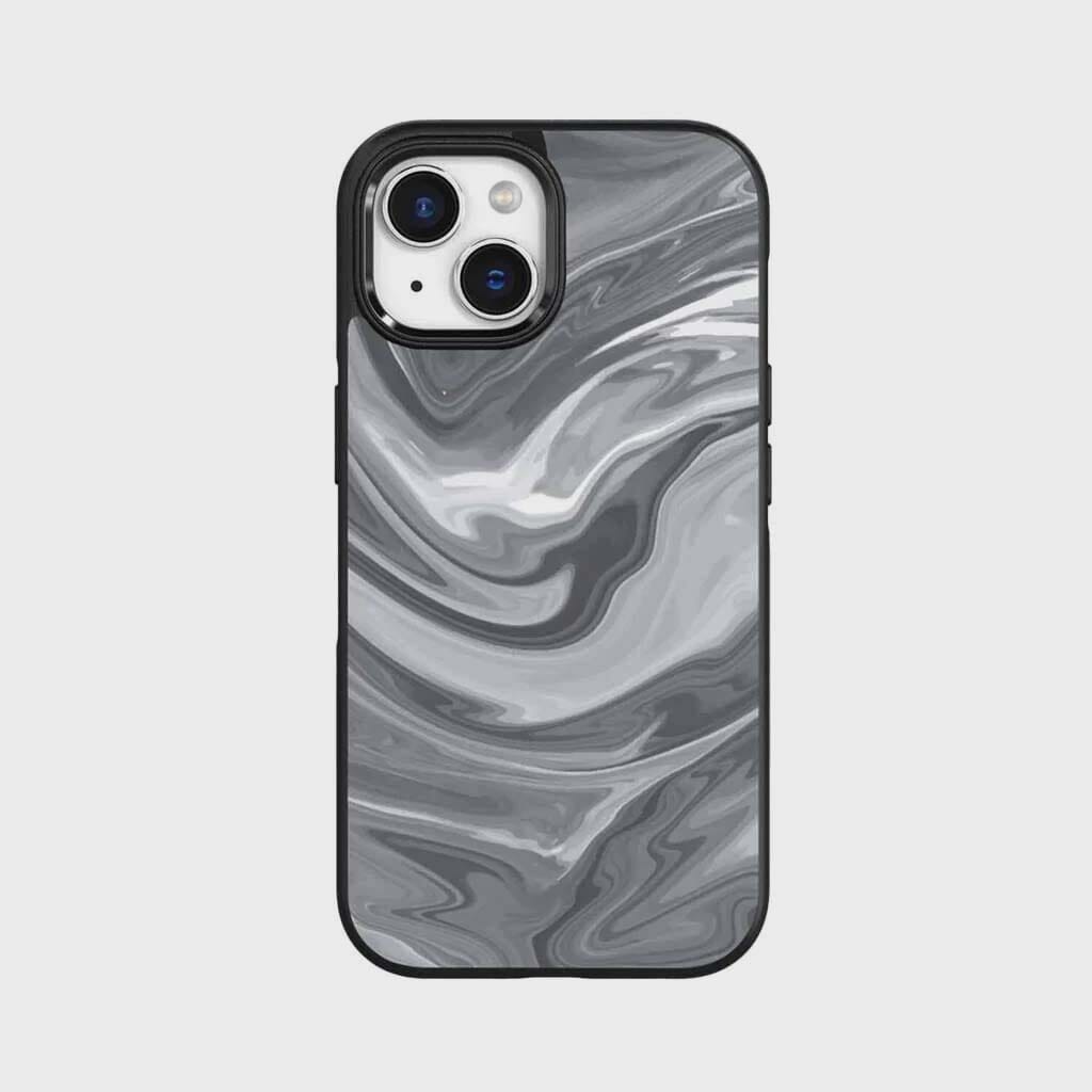 MagSafe iPhone 14 Plus Black Swirl Case