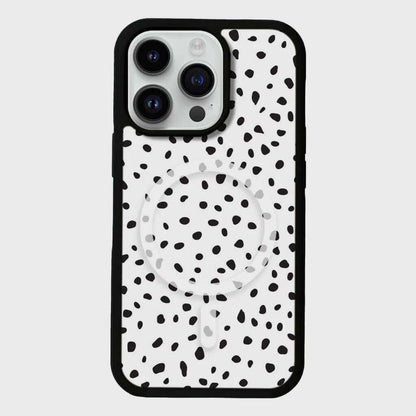 iPhone 15 Pro Max Case With MagSafe - White Polka