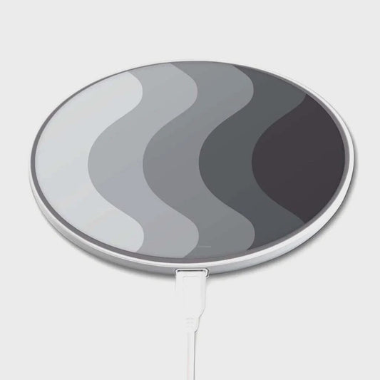 Black Wave Pattern - Wireless Charging Pad