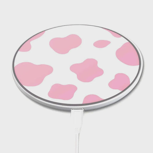 Pink Cow Pattern - Wireless Charging Pad