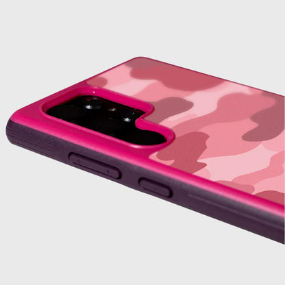 Pink Samsung Galaxy S22 Ultra Camo Case