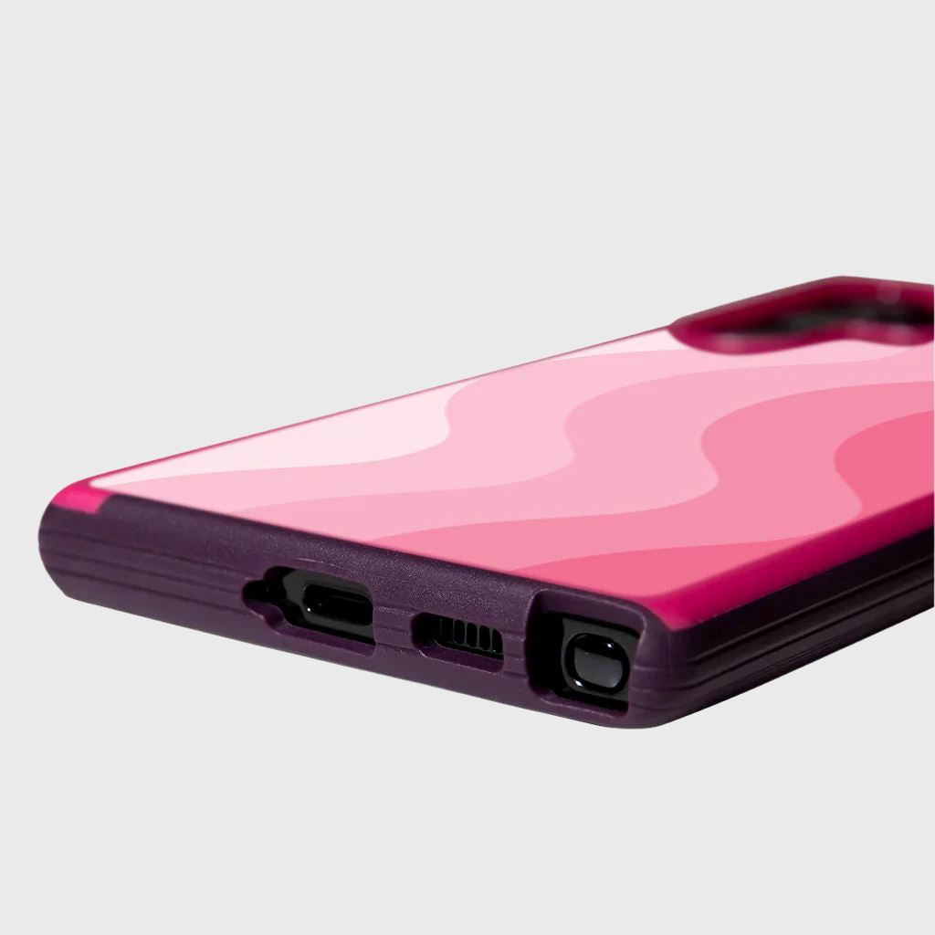 Pink Samsung Galaxy S22 Ultra Wave Case