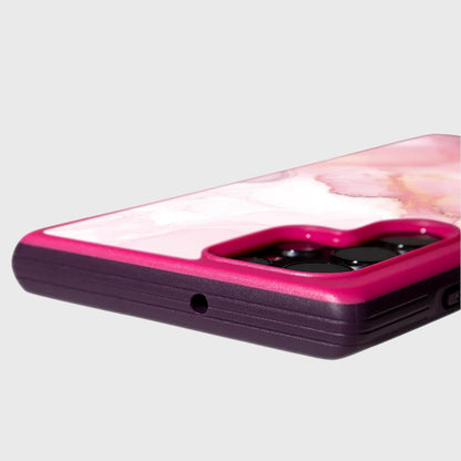 Pink Samsung Galaxy S22 Ultra Marble Case