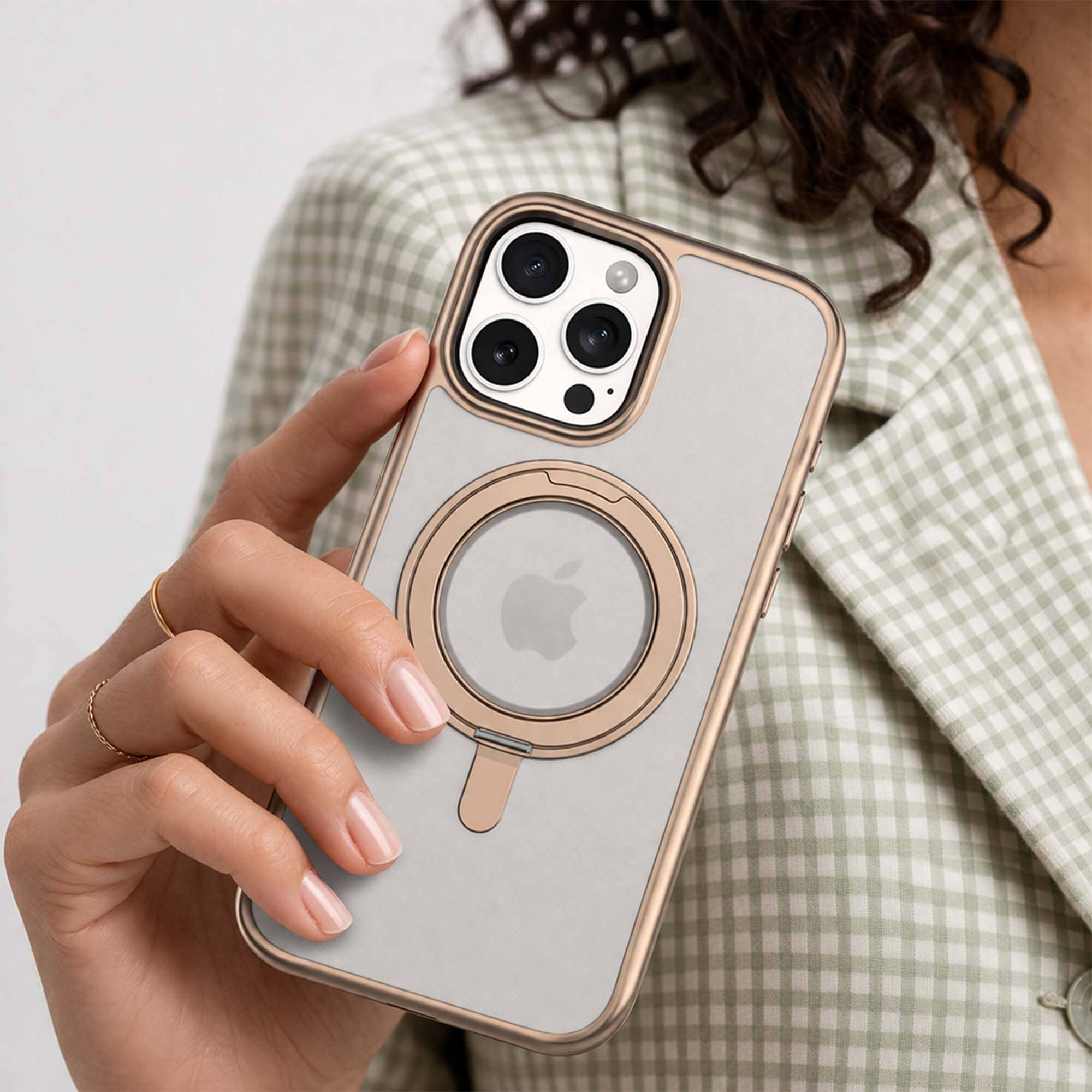 iPhone 16 Pro Max Frost Case with 360 MagSafe Kickstand