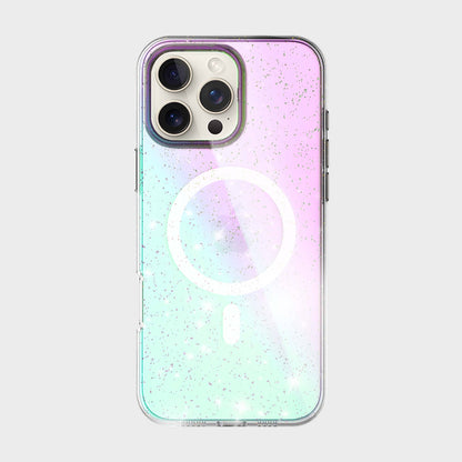 iPhone 16 Pro Max Anti-Yellow Glitter Clear Case with MagSafe