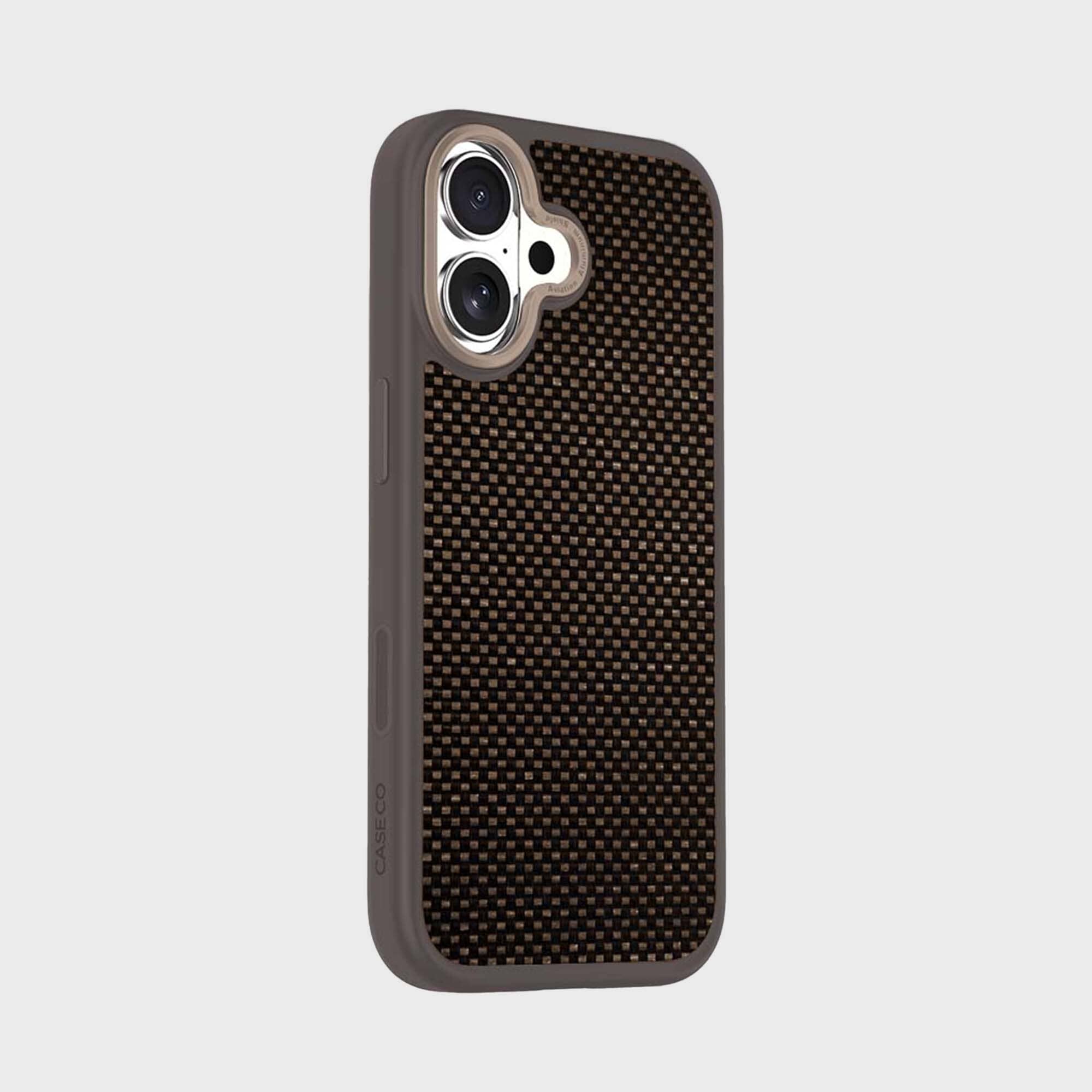 iPhone 16 Aramid Fiber Weave Pattern Case