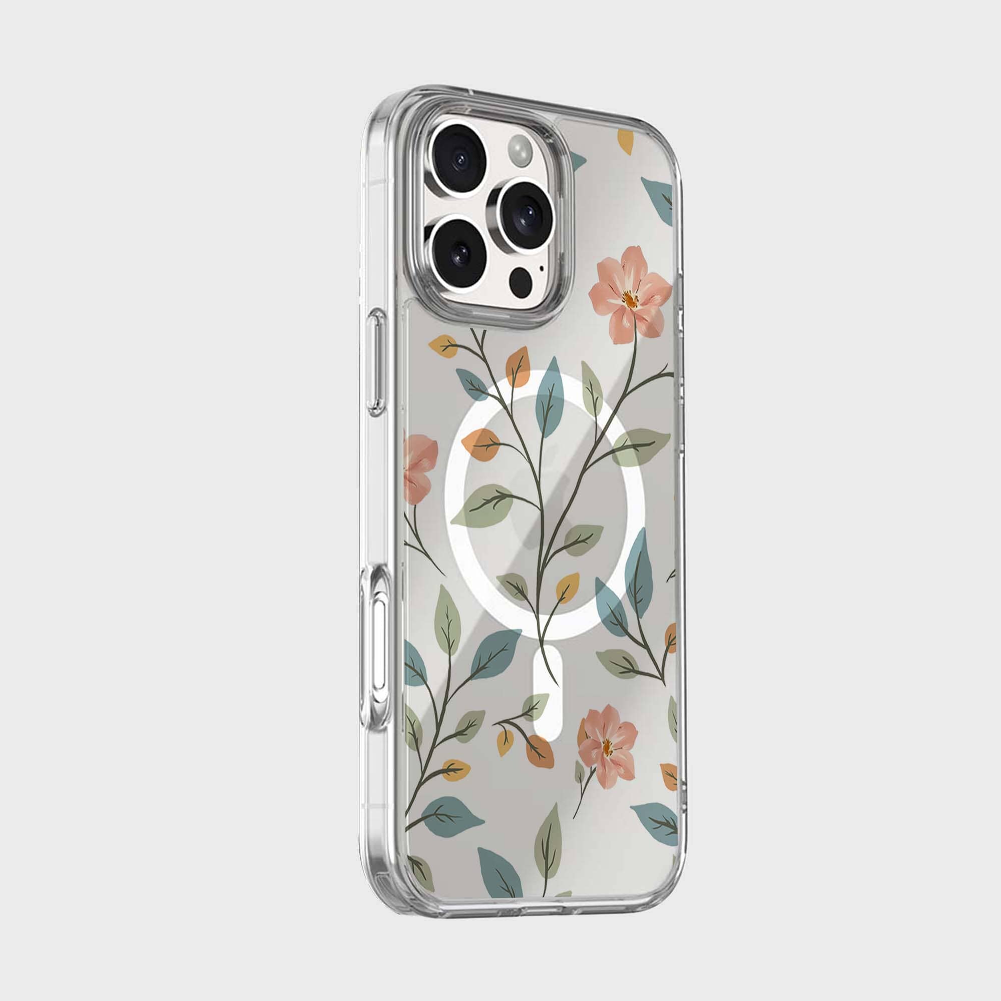 MagSafe iPhone 16 Pro Easter Floral Clear Case