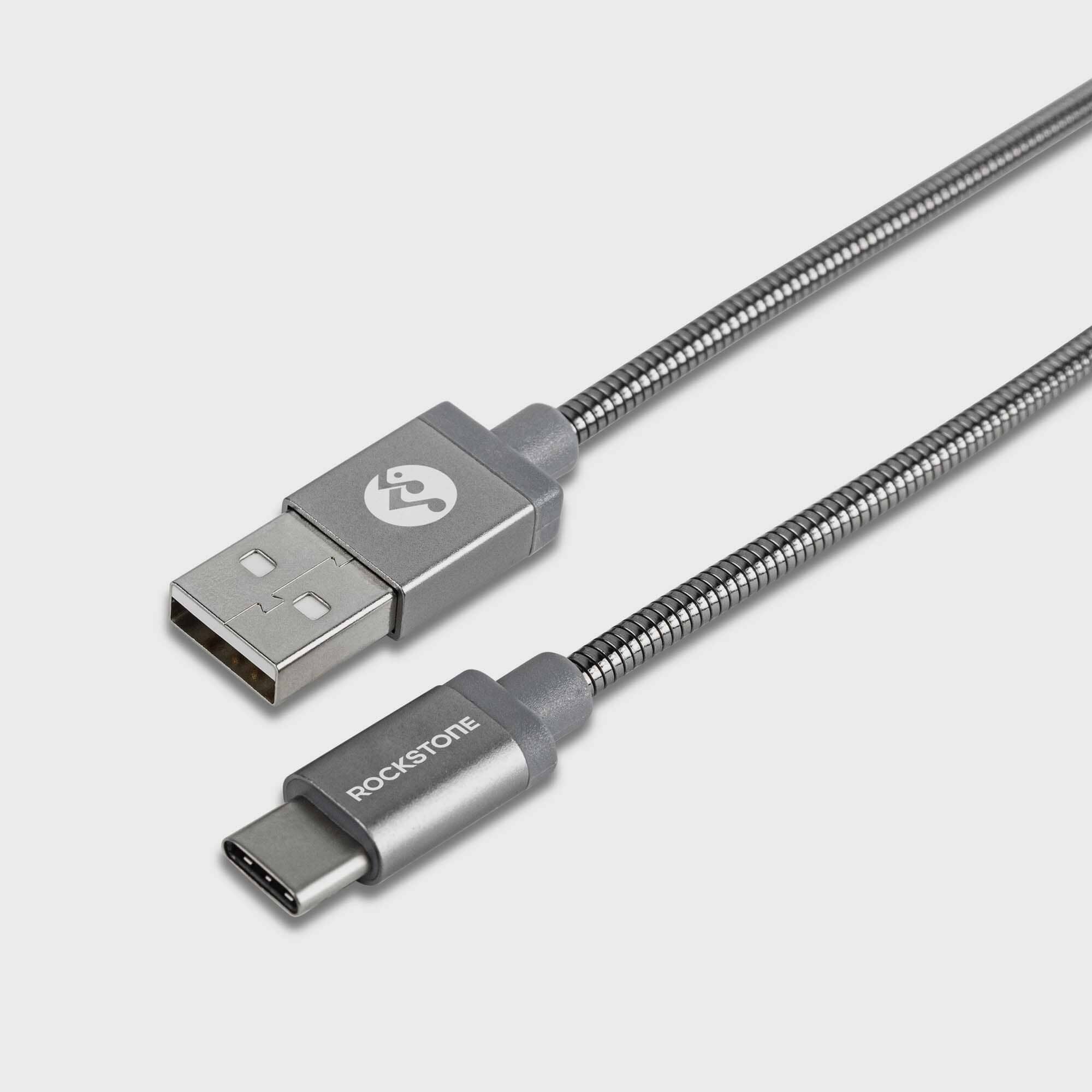 Pet Proof Metal Braided Type C to USB 2.0 Cable - 2 Meter