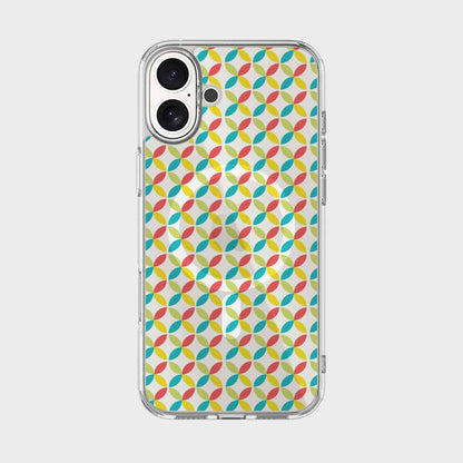 iPhone 16 Clear Case - Yellow Celestial Petal Design