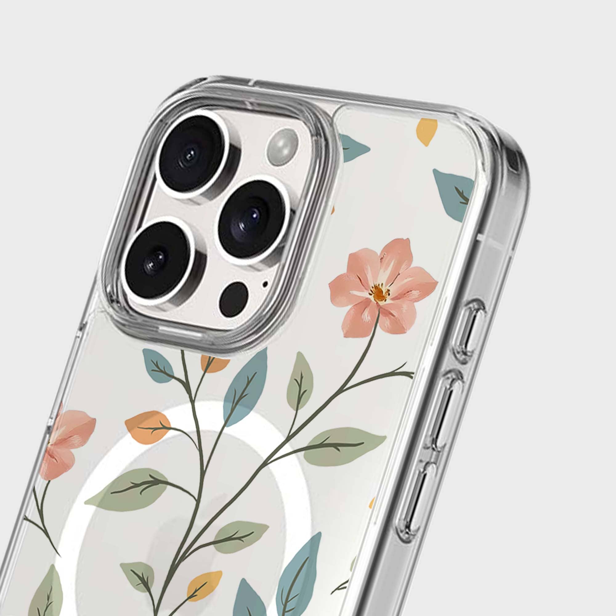 MagSafe iPhone 16 Pro Easter Floral Clear Case