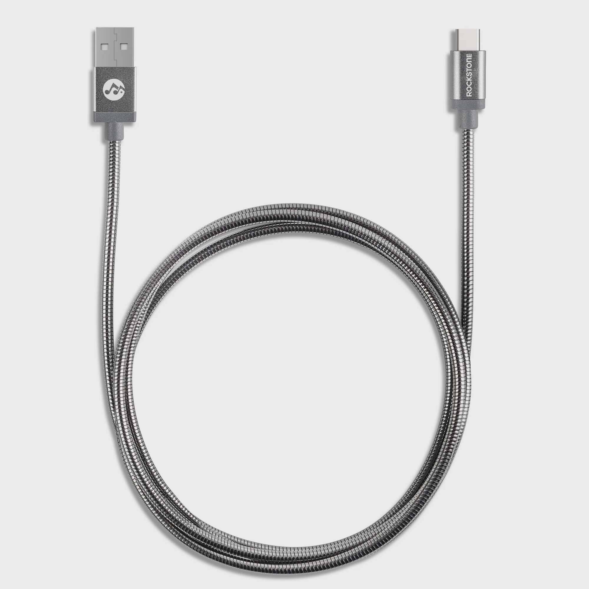 Pet Proof Metal Braided Type C to USB 2.0 Cable - 2 Meter