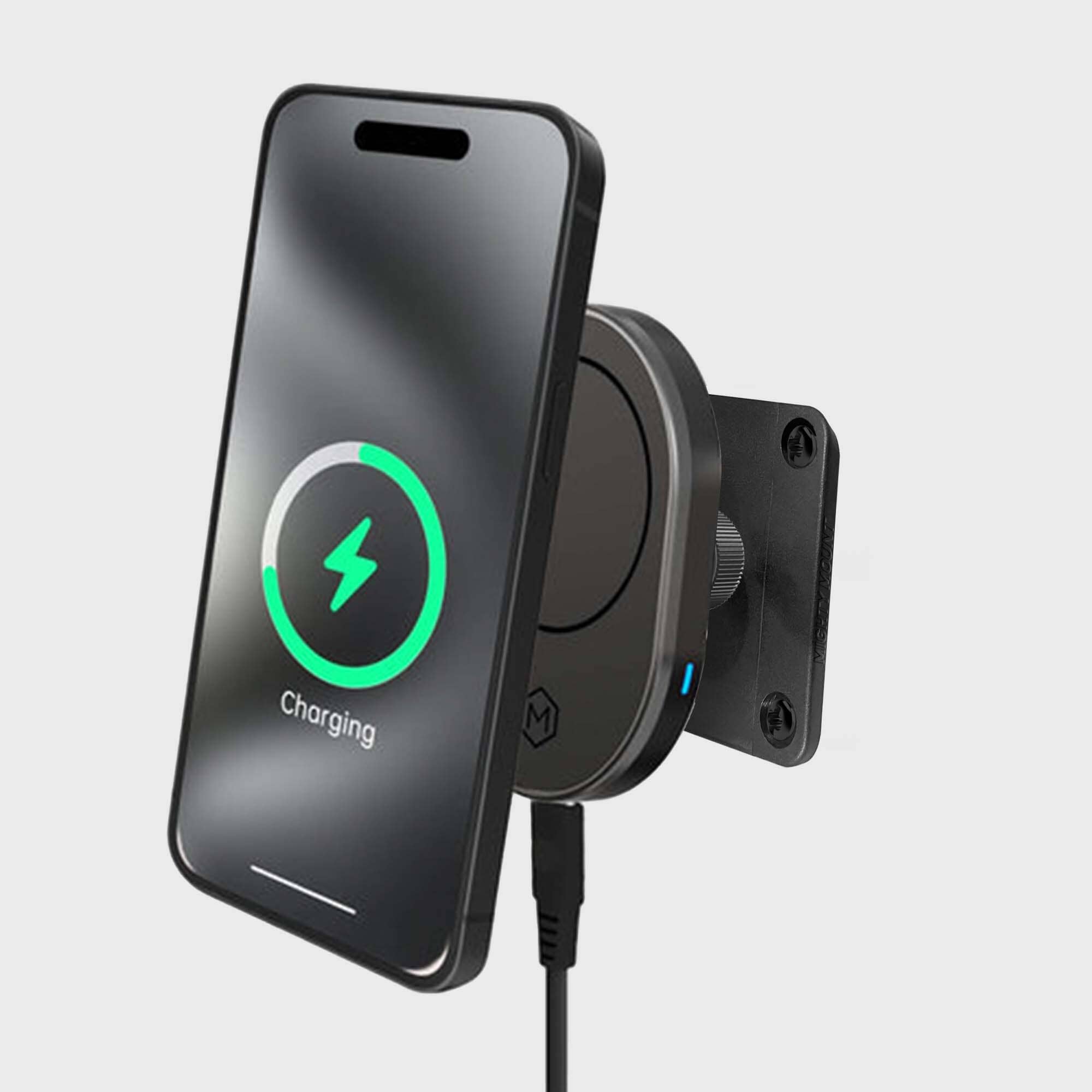MagSafe Wireless Car Charger Mount with Drill Base AMPS Mounting Plate