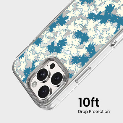iPhone 16 Pro Max Clear Case - Blue Dandelion Design