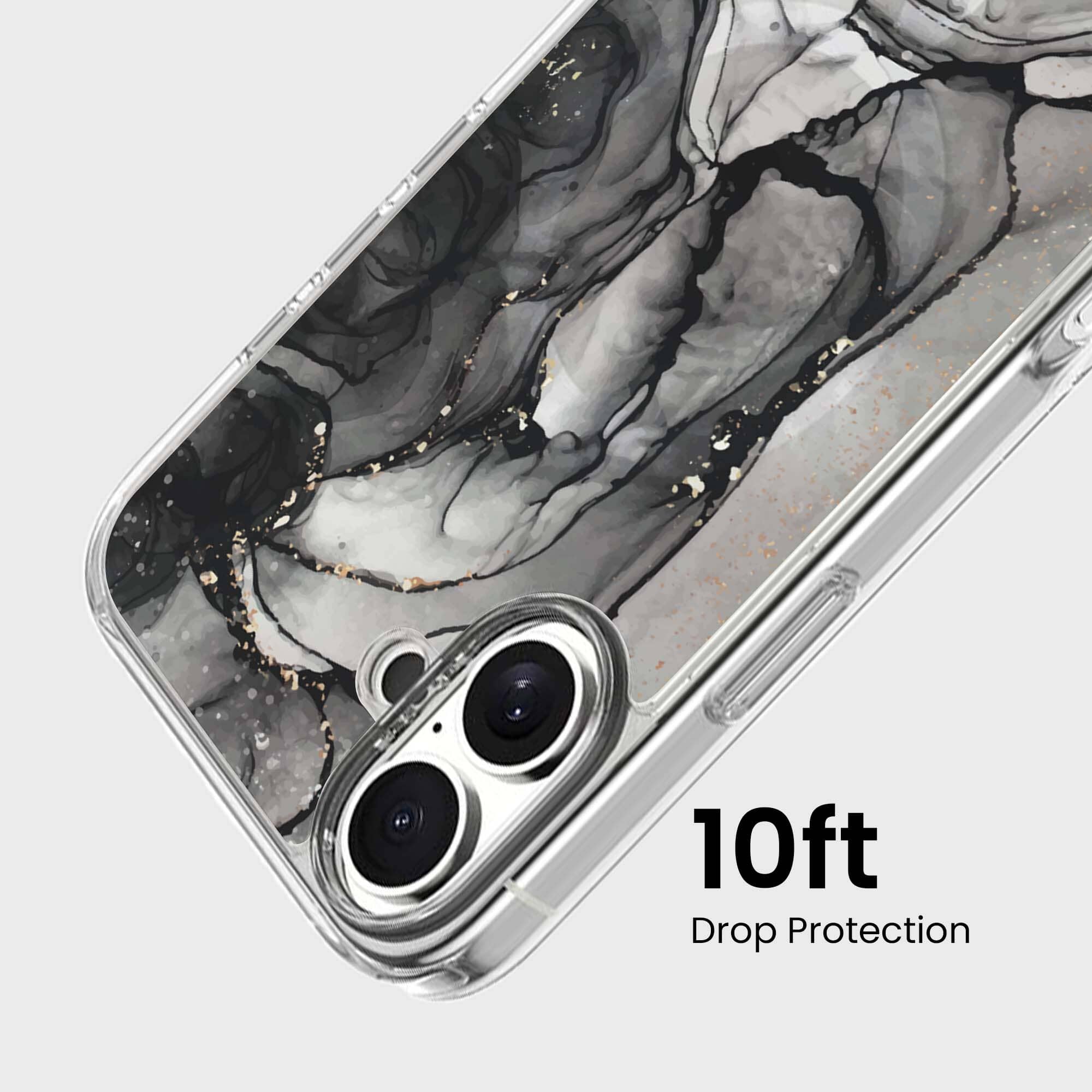 iPhone 16 Case With MagSafe - Black Marble