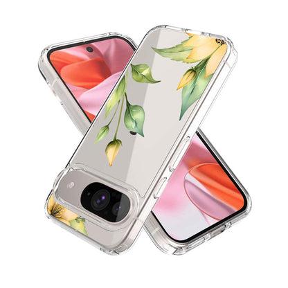 Google Pixel 9 Yellow Wildflower Clear Case