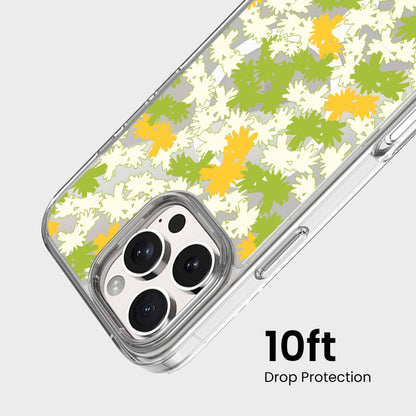 iPhone 16 Pro Clear Case - Yellow Dandelion Design
