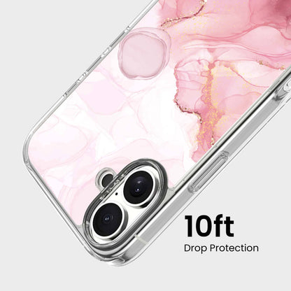 iPhone 16 Case With MagSafe - Pink Marble