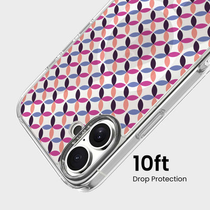 iPhone 16 Clear Case - Pink Celestial Petal Design