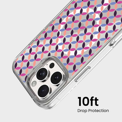 iPhone 16 Pro Clear Case - Pink Celestial Petal Design