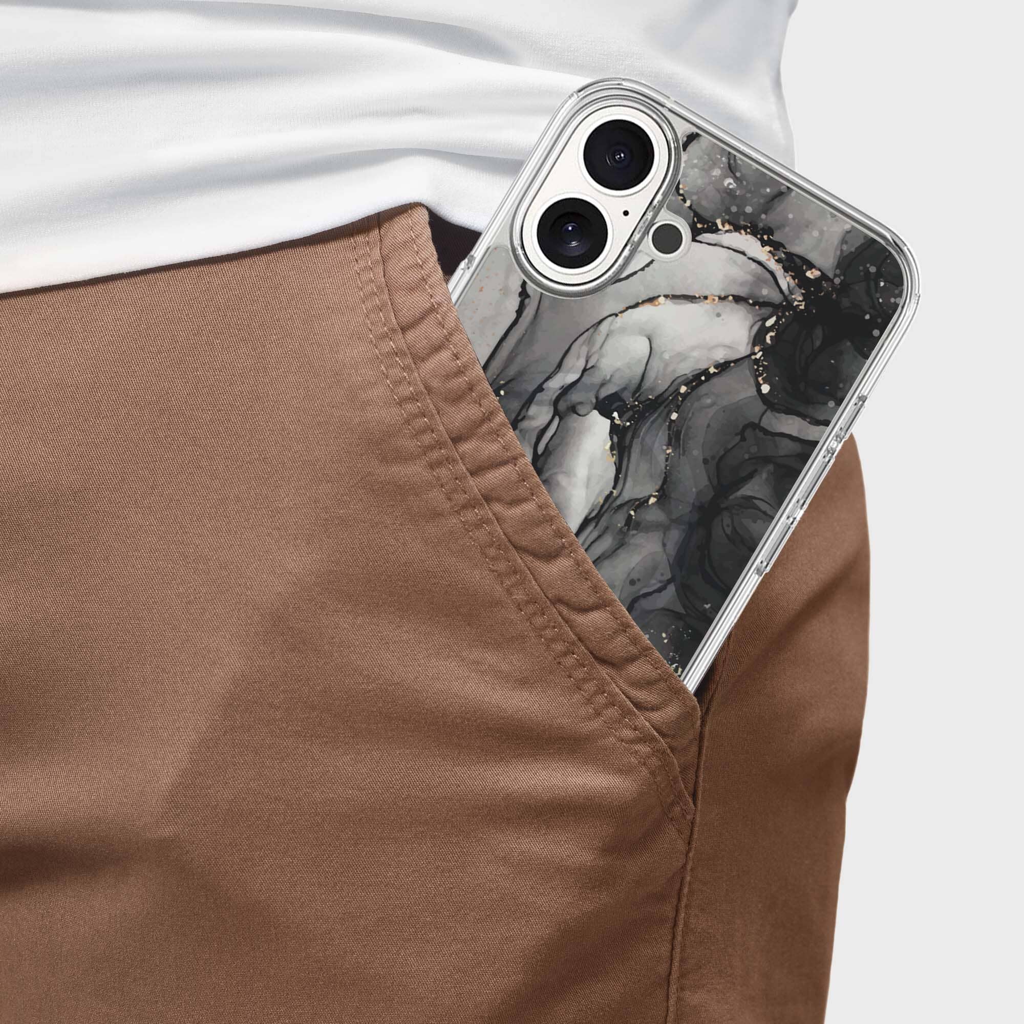 iPhone 16 Case With MagSafe - Black Marble