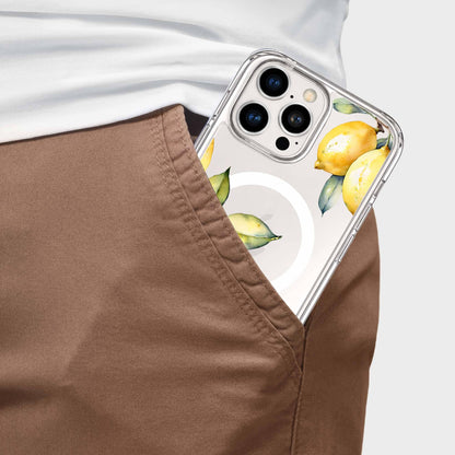 MagSafe iPhone 16 Pro Max Lemons Clear Case