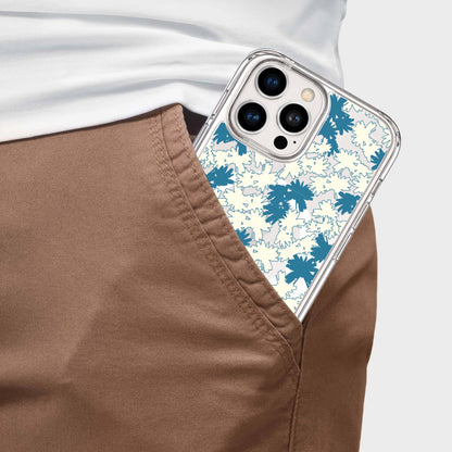iPhone 16 Pro Max Clear Case - Blue Dandelion Design