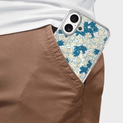 iPhone 16 Clear Case - Blue Dandelion Design