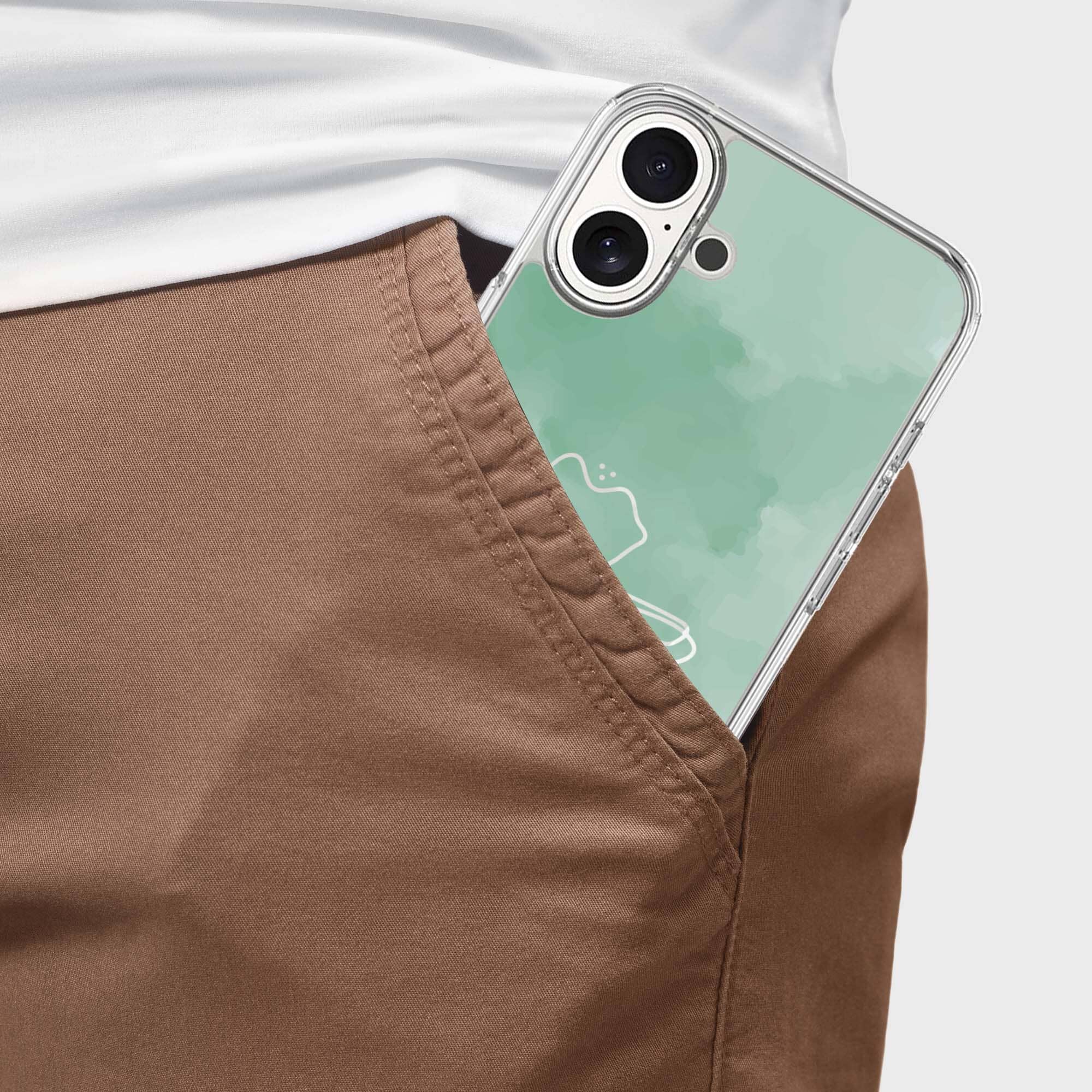 iPhone 16 Case With MagSafe - Green Flower